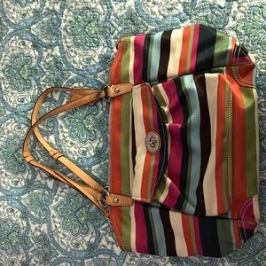 Striped Coach Purse